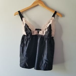 Victorias Secret Black Lace Detail top Medium